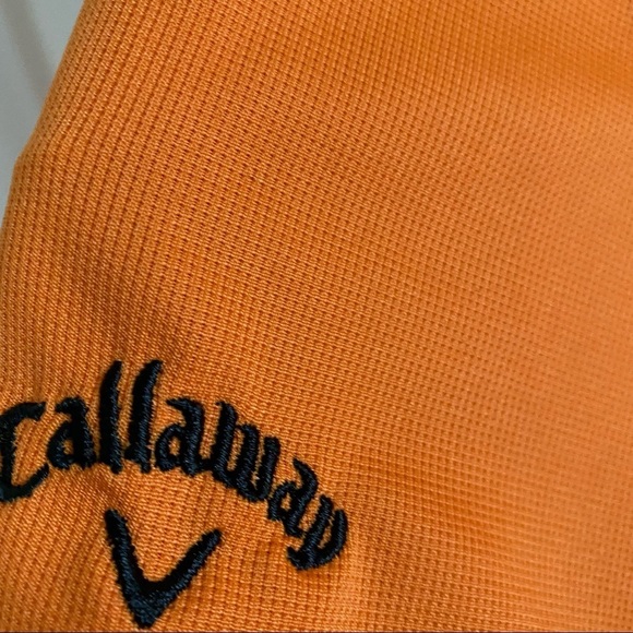 Callaway Golf Orange Opti-Dri Jersey Knit Golf Polo Shirt Men’s Sz Medium - Picture 6 of 8